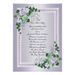 25th Wedding anniversary vow renewal Lavender invitations