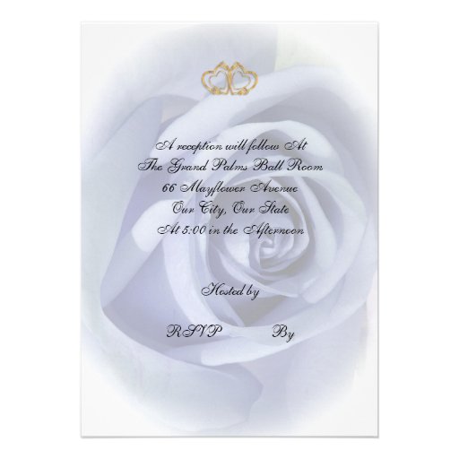 25th Wedding anniversary vow renewal White roses Personalized Invitations