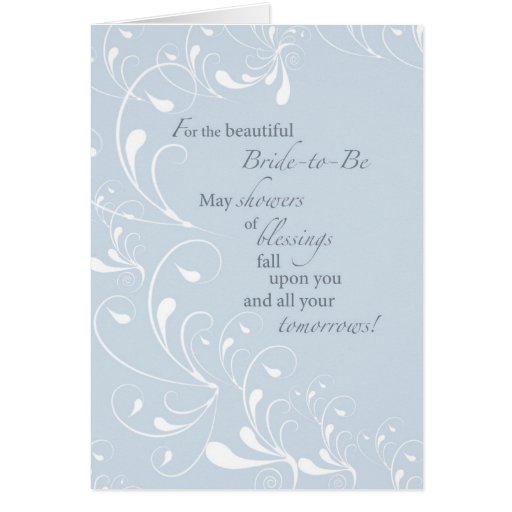 2600 Bridal Shower Swirls Congratulations Card Zazzle 0935