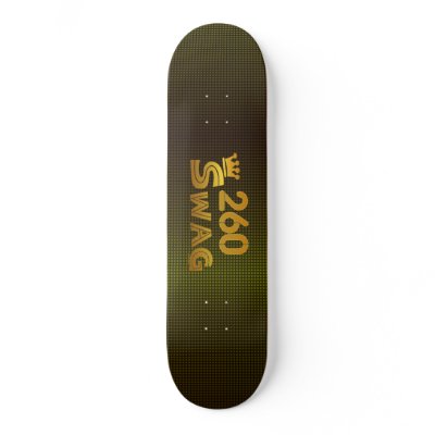 260 Area Code Swag Skateboard Deck by indiana_gift