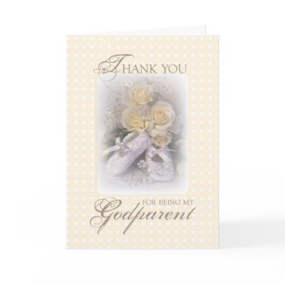 2629 Thank You Godparent Greeting Cards by sandrarosecreations