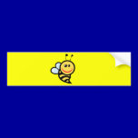 2654-Royalty-Free-Little-Bee-Cartoon-Character CUT bumper stickers