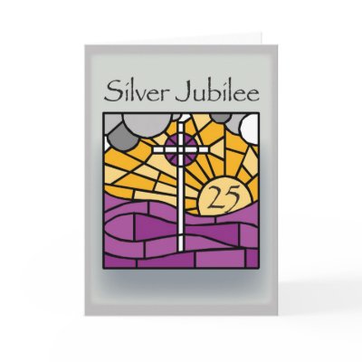 2681 Congratulations 25th Anniversary,  Relgious Greeting Cards by sandrarosecreations