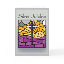 2681 Congratulations 25th Anniversary,  Relgious Greeting Cards