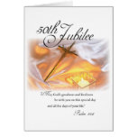 2682 Golden Jubilee Religious Life Cross Candle Card