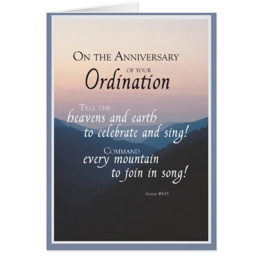2687 Anniversary of Ordination Greeting Cards