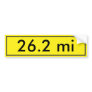 26.2 Bumper Sticker | Yellow Street Sign Style