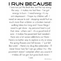 26.2 I Run Because t-shirts