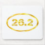 26.2 Marathon Gold Oval Mouse Pad