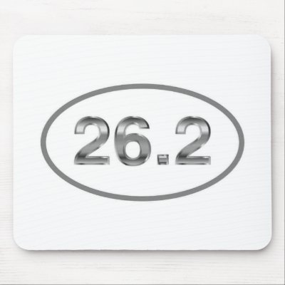 26.2 Marathon Oval Metallic Mousepads by 262Tees