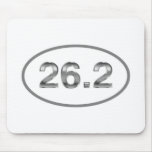 26.2 Marathon Oval Metallic Mousepads