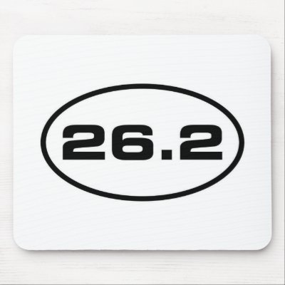 26.2 Marathon Oval (#SQU) Mousepad by 262Tees