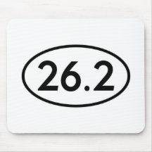 26.2 Marathon Runner Oval (#GEO7) Mousepad