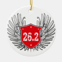 26.2 Marathon Shield Christmas Tree Ornament