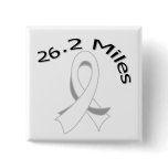 26.2 Miles Marathon Ribbon Lung Cancer Pinback Buttons