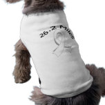 26.2 Miles Marathon Ribbon Lung Cancer Dog Shirt