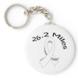 26.2 Miles Marathon Ribbon Lung Cancer Key Chain