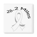 26.2 Miles Marathon Ribbon Lung Cancer Magnets