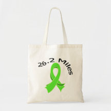 26.2 Miles Marathon Ribbon Lymphoma Canvas Bag
