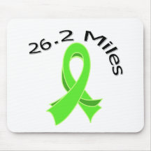 26.2 Miles Marathon Ribbon Lymphoma Mousepad