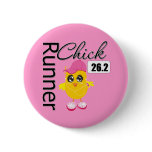 26.2 Miles Marathon Runner Chick Pin