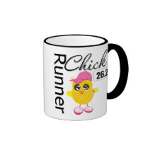 26.2 Miles Marathon Runner Chick Coffee Mugs