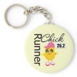 26.2 Miles Marathon Runner Chick Key Chains