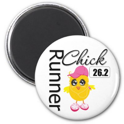 26.2 Miles Marathon Runner Chick Magnet