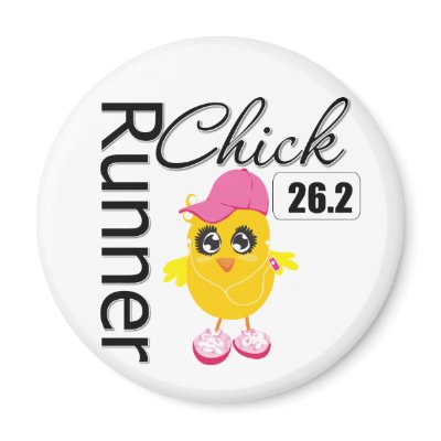 26.2 Miles Marathon Runner Chick Magnet by chicktshirts