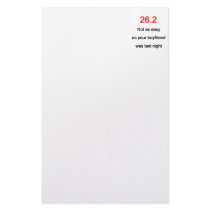26.2 Not As Easy Personalized Stationery