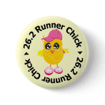 26.2 Runner Chick Pinback Buttons