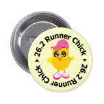 26.2 Runner Chick Pinback Buttons
