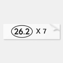 26,2 serial marathoner bumper stickers