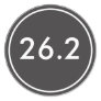 26.2 Sticker | Black with white text