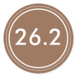 26.2 Sticker | Brown with white