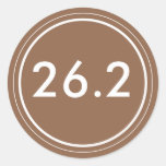 26.2 Sticker | Brown with white