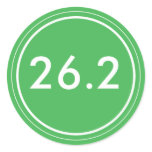 26.2 Sticker | Green with white