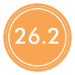 26.2 Sticker | Orange and white
