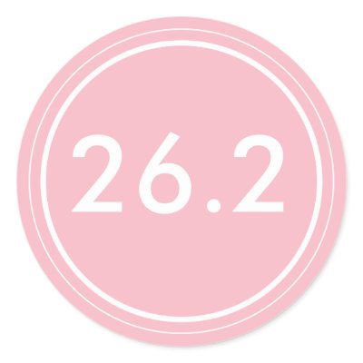 26.2 Sticker | Pink with white by 26point2