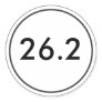 26.2 White Bumper Sticker