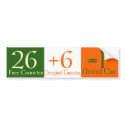 26+6=1 With Explanation bumper stickers