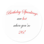26 Birthday Spanking Sticker