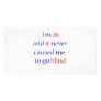 26 never gone blind custom photo card