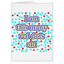 26 Red Dots Old Greeting Card