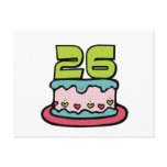 26 Year Old Birthday Cake Post Card
