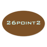26Point2 (26.2) Marathon Runner Oval Sticker