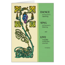 2704 Celtic Dance Sing Live, Birthday Card cards