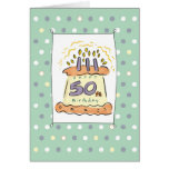 2718 50th Birthday Cake Card