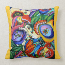 2759 Caterpillars In Our Garden Cushion - crocus Pillow