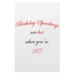 27 Birthday Spanking Stationery Design
